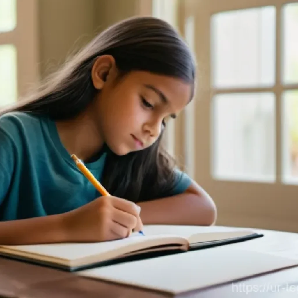 온라인 자료를 활용한 홈스쿨링 전략 - **Prompt 1: Focused Learning Corner**
"A bright and airy image of a focused 10-year-old girl, we...