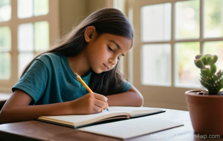 온라인 자료를 활용한 홈스쿨링 전략 - **Prompt 1: Focused Learning Corner**
    "A bright and airy image of a focused 10-year-old girl, we...