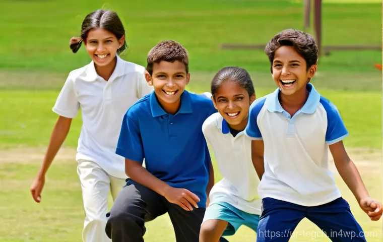 홈스쿨링에서의 사회성 발달 방법 - **Homeschoolers' Cricket Match: Teamwork and Friendship**
A vibrant, dynamic scene of a diverse ...