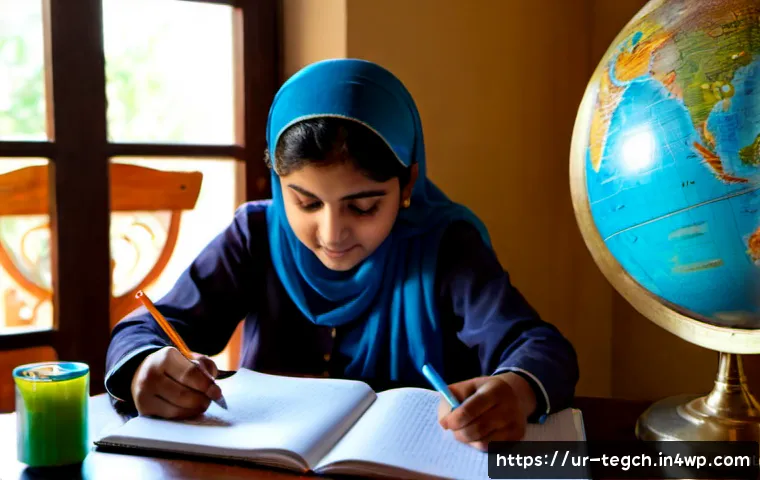 홈스쿨링 부모가 자주 묻는 질문 - Photorealistic Pakistani homeschooling mother wearing a modest shalwar kameez and dupatta, warmly gu...